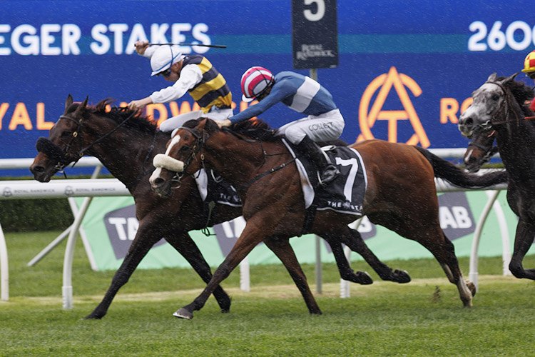 ATHABASCAN winning the THE STAR ST LEGER STAKES