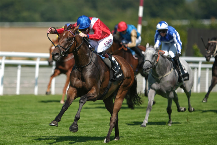 AUDIENCE winning the Lennox Stakesb at Goodwood in Chichester, England.