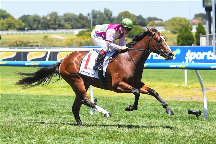 COLEMAN winning the Chairman's Stakes at Caulfield in Australia.