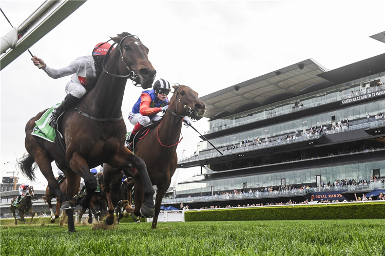 I AM ME winning the SOUTHERN CROSS GROUP CONCORDE STAKES at Randwick in Australia.