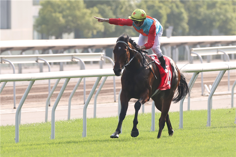 KA YING RISING winning the THE BOCHK PRIVATE BANKING JOCKEY CLUB SPRINT