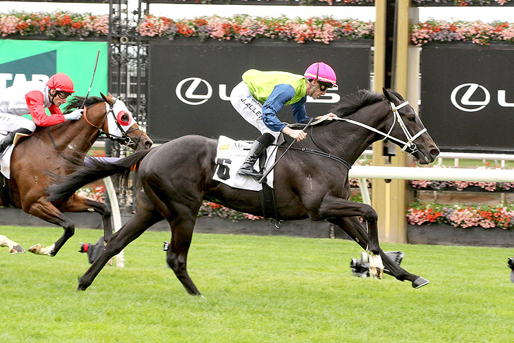 KEENELAND winning the ABC Bullion Super Impose Stakes