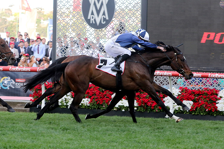 LADY JONES winning the Tesio Stakes at Moonee Valley in Australia.