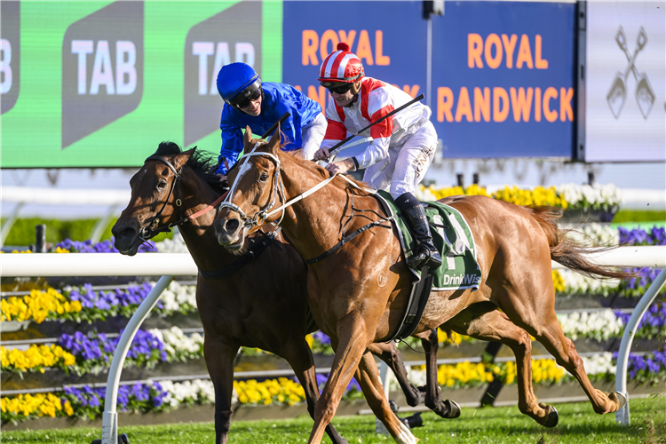 LAND LEGEND winning the JAMES SQUIRE METROPOLITAN at Randwick in Australia.