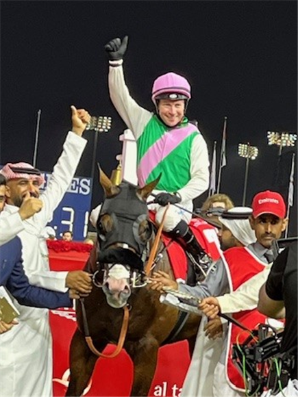 LAUREL RIVER winning the Race 9 - Dubai World Cup Sponsored by Emirates Airline
