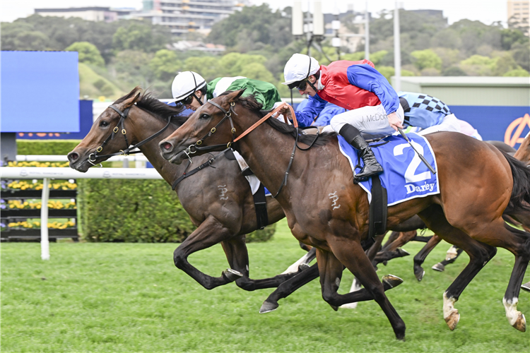 MANAAL winning the DARLEY FURIOUS STAKES at Randwick in Australia.