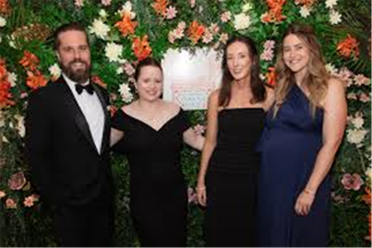 Taylor, Natalie, Gabby & Steph from DDF enjoying the Canberra Community Chest Black-Tie Partner Draw in 2023.