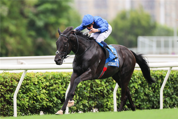 REBEL'S ROMANCE winning the Champions and Chater Cup.