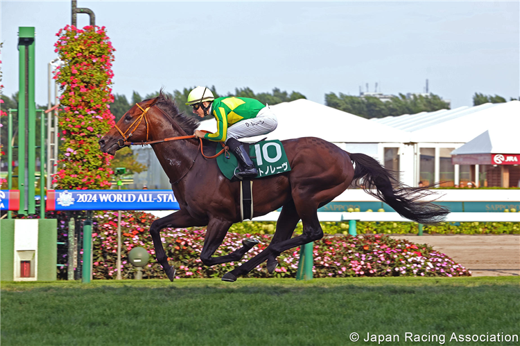 SATONO REVE winning the Keeneland Cup at Sapporo in Japan.