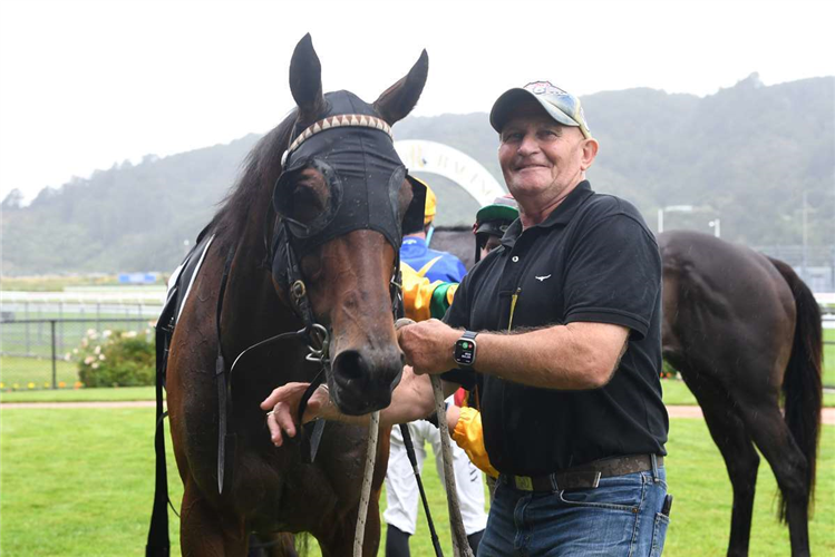 Stratford trainer Gavin Sharrock pictured with Soldier Boy