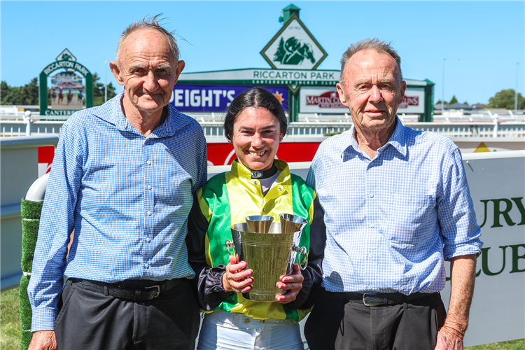 THE RADIANT ONE connections after winning the SPEIGHT'S TIMARU STAKES