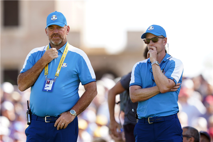 Thomas Bjorn and Luke Donald at the 2023 Ryder Cup