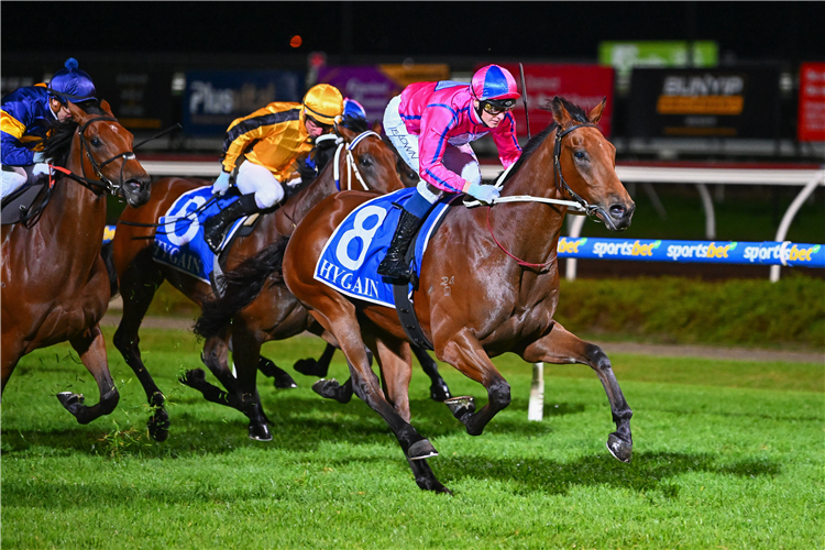 TISHMAN winning the Vale Tom Curnow at Sportsbet Pakenham in Pakenham, Australia.