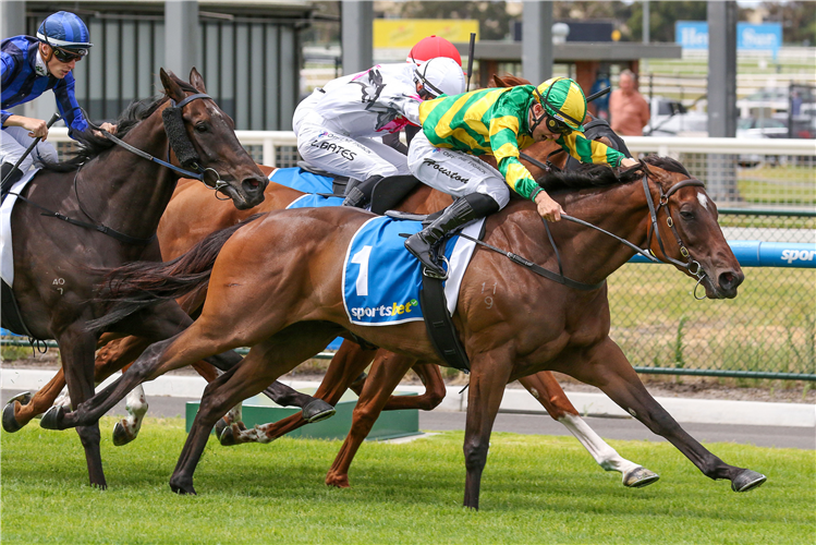 UNSEEN RULER winning the Dennis Hanrahan Handicap