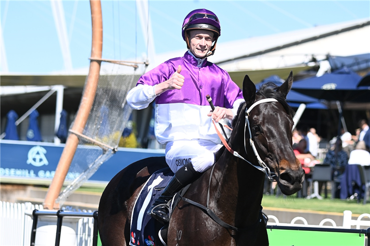 Jockey : BENJAMIN OSMOND after winning the Midway Handicap at Rosehill in Australia.