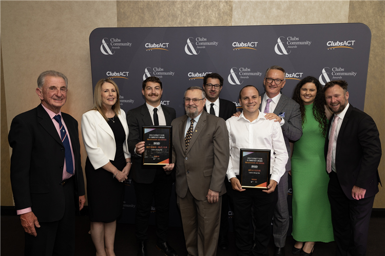 The Canberra Racing Club team at the ClubsACT Awards Dinner.