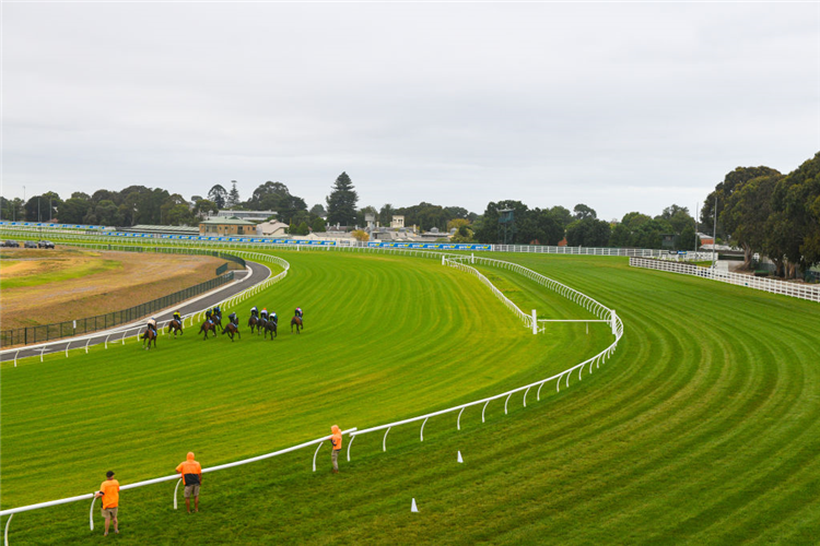 General view of official trials on the new Caulfield Heath track in Melbourne, Australia.
