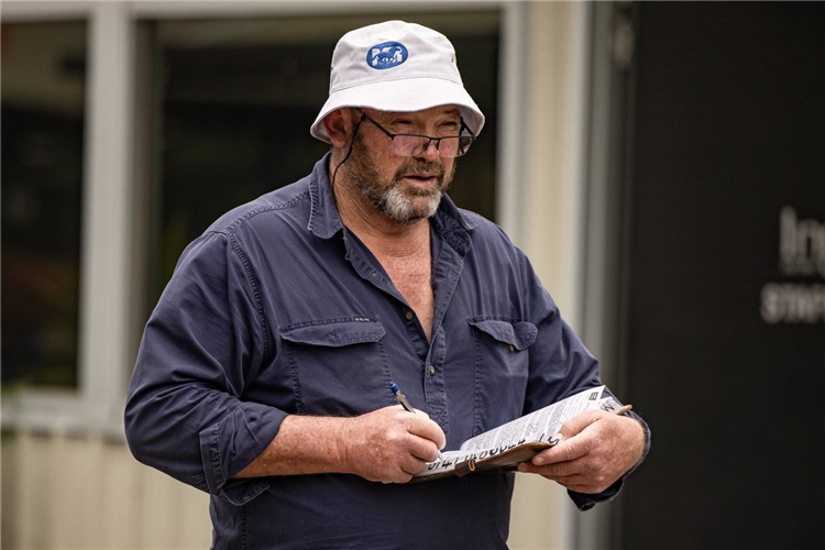 Peter Moody during inspections at Inglis Premier.