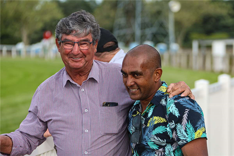 Vicky Rahmit (right) with Bruce Tapper at Ashburton on Sunday.