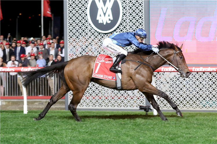 CHARM STONE winning the Ladbrokes Manikato Stakes