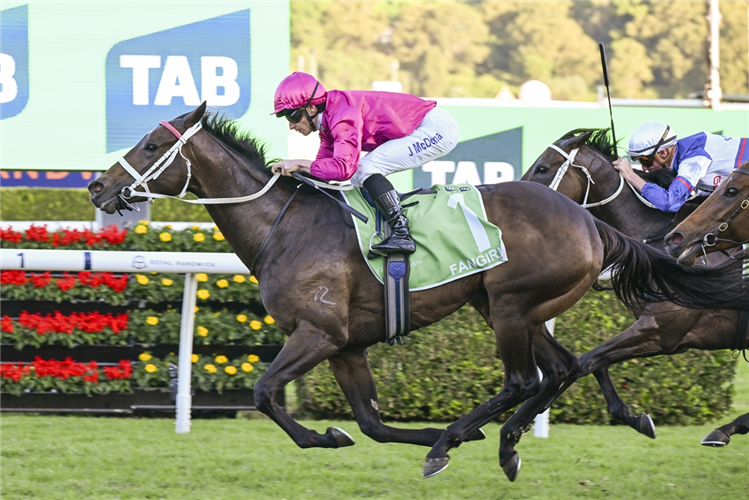FANGIRL winning the TAB QUEEN OF THE TURF STAKES at Randwick in Australia.