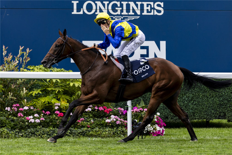GOLIATH winning the King George VI And Queen Elizabeth Stakes at Ascot in England.