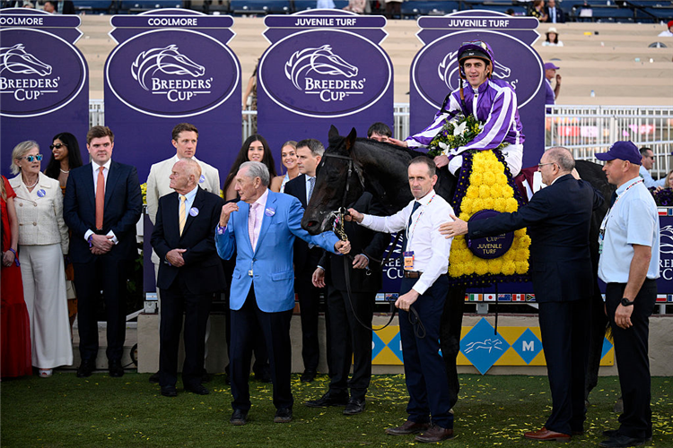 GSTAAD after winning the Breeders' Cup Juvenile Turf at Del Mar in California.