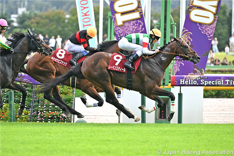 LEBENSSTIL winning the Mainichi Okan at Tokyo in Japan.