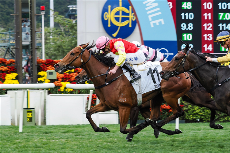 MY WISH winning the THE HONG KONG CLASSIC MILE
