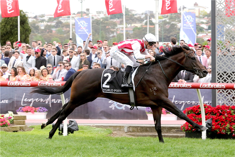 NAPOLEONIC winning the HKJC World Pool Red Anchor Stakes