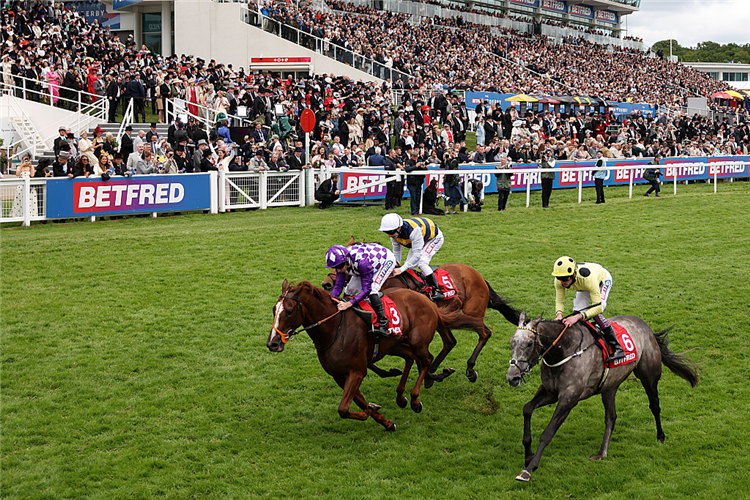 PERSICA winning the Diomed Stakes at Epsom Downs in England.