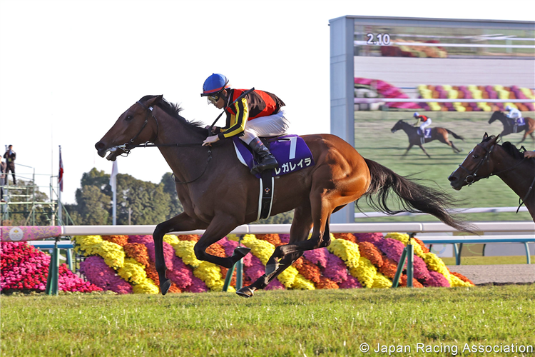 REGALEIRA winning the Queen Elizabeth II Cup at Kyoto in Japan.