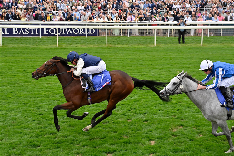 Royal Fixation winning the Sky Bet Lowther Stakes (Group 2) at York in England.