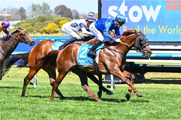 TENTYRIS winning the Stow Storage Gothic Stakes at Caulfield in Australia.