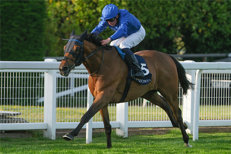 TRAWLERMAN winning the Henry II Stakes at Sandown Park in Esher, England.
