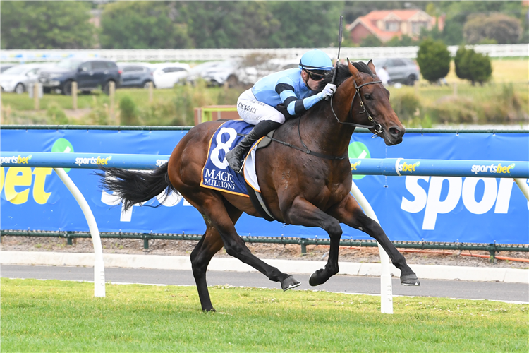 UNIT FIVE winning the Magic Millions VIC 2YO Classic at Caulfield in Australia.