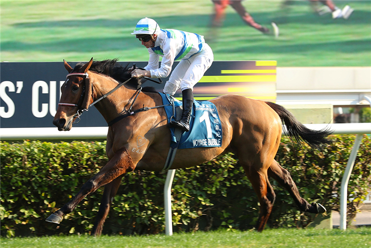 VOYAGE BUBBLE winning the THE STEWARDS' CUP