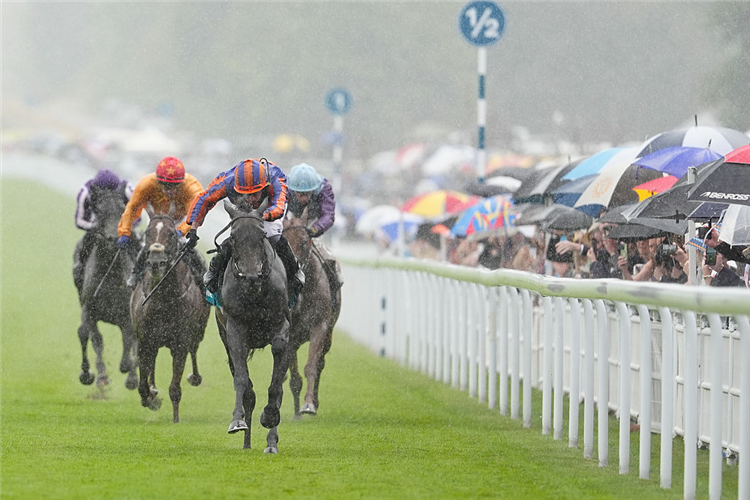 WHIRL winning the Nassau Stakes at Goodwood in Chichester, England.