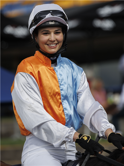 Jockey : ANNA ROPER after, MONKHANA winning the MIDWAY HANDICAP