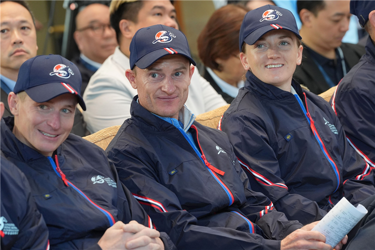 Zac Purton (middle) is chasing a record fourth IJC crown.