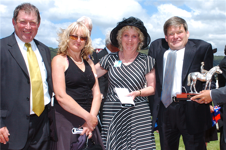 Ron Stanley (right) with his wife Kathy, brother Noel and his wife Suzie following Wahid’s win in the Wakefield Challenge Stakes at Trentham.