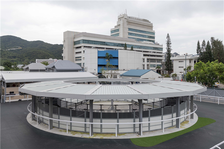 The newly renovated stables and upgraded training facilities for jockeys at Sha Tin Racecourse