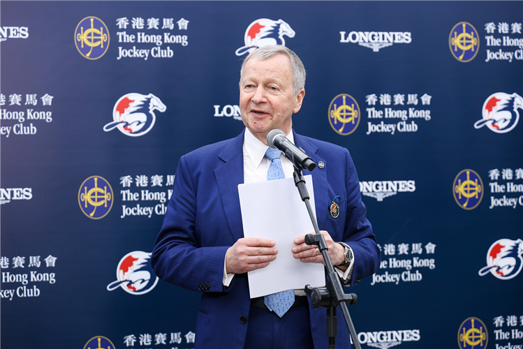 The Hong Kong Jockey Club’s Chief Executive Officer Mr Winfried Engelbrecht-Bresges at media briefing.