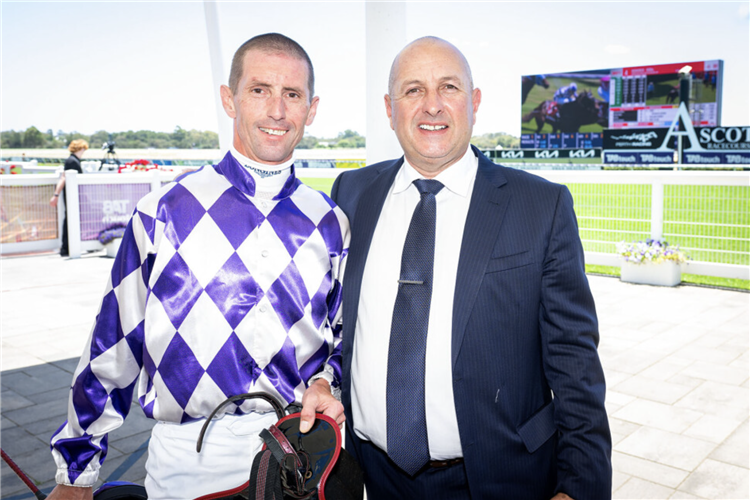 Jockey Nash Rawiller with trainer Grant Williams