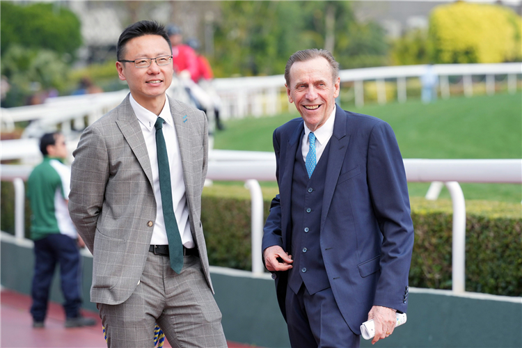 John Size (right) and his assistant trainer Adrian Chow.