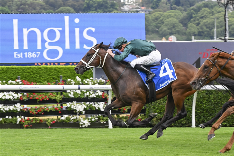 FIREBALL winning the INGLIS MILLENNIUM at Randwick in Australia.