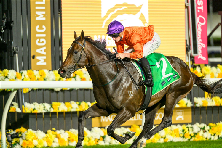 GRAFTERBURNERS winning the TAB MAGIC MILLIONS SUNLIGHT 3YO Plate at Gold Coast in Australia.