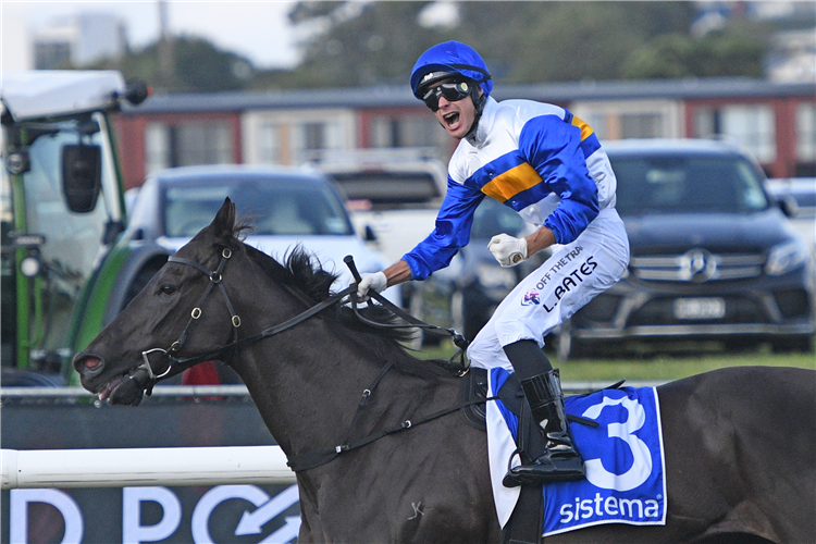 Expat Kiwi jockey Logan Bates is jubilant after recording his first Group One victory aboard Jigsaw in the Sistema Railway at Ellerslie on Saturday.