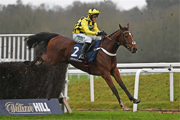 LULAMBA winning the Game Spirit Chase at Newbury in England.