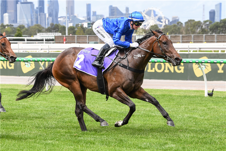 MEDICINAL winning the Good Friday Appeal Ottawa Stakes at Flemington in Australia.